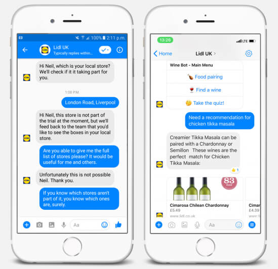 Чат-бот Lidl для Messenger Чат-бот Lidl для Messenger