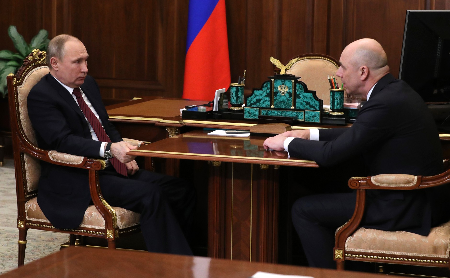 Владимир Путин провёл рабочую встречу с Министром финансов Антоном Силуановым.