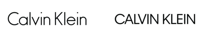 Старый и новый логотип Calvin Klein