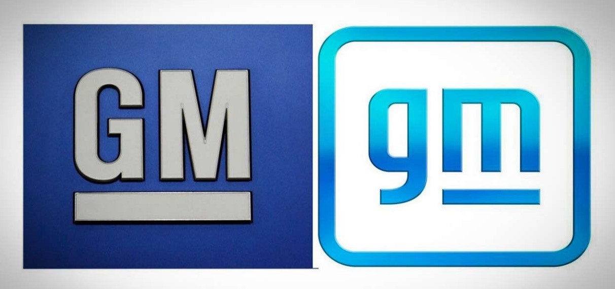 Старый и новый логотип GM