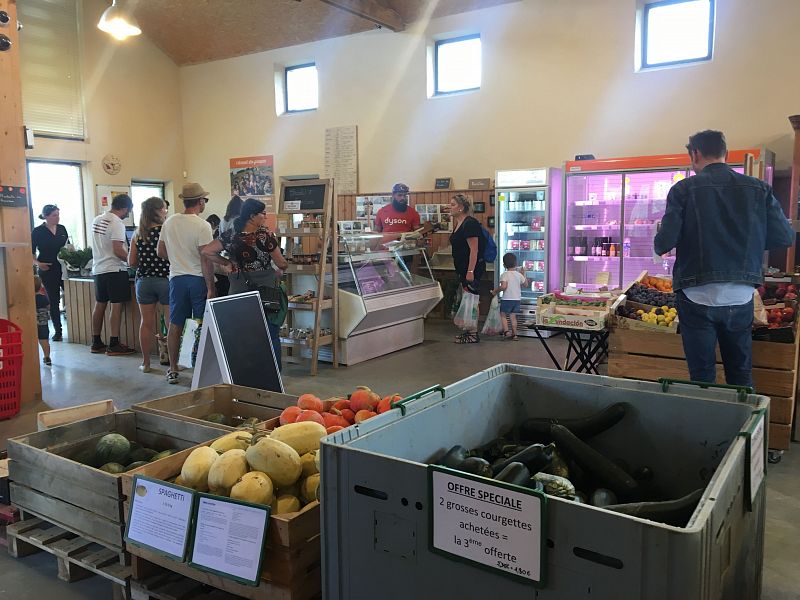 Формат cueillette, открытой фермы, где каждый собирает фрукты и овощи сам, оплачивая их на
выходе как в супермаркете.