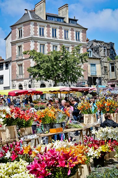 Рынок Le Marche des Lices в Ренне (Франция)